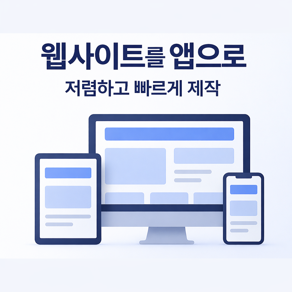 웹사이트를 Android & iOS 앱으로 패키징 제작해 드립니다